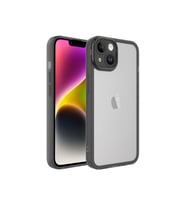 Apple iPhone 14 Plus Uyumlu Kılıf Kamera Korumalı Transparan Zore Post Kapak (Siyah)