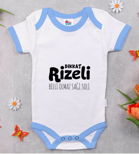 BK Kids Dikkat Rizeli Tasarımlı Mavi Bebek Body Zıbın-1