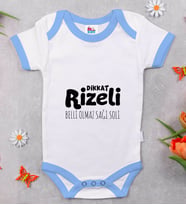 BK Kids Dikkat Rizeli Tasarımlı Mavi Bebek Body Zıbın-1