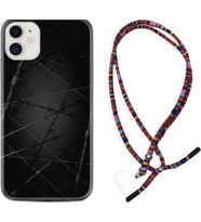 Apple iPhone 11 12 13 Mini Kılıf Boyun Asklı Rasta Silikon Dikenli Tel 1779