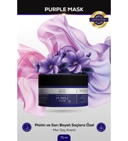 Serenity Ocean Sarı, Gümüş ve Platin Saçlar için Mor Maske 75ml Vegan, Renk Koruyucu, Turunculaştırma Karşıtı