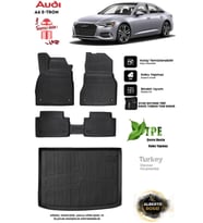 Audi A6 E-Tron 2025+ Araca Özel 3D paspas ve 3d Bagaj Havuzu