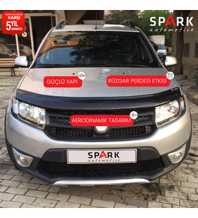 Dacia Sandero 2012-2020 Yıl Aralığı Uyumlu Kaput Rüzgarlığı 4mm