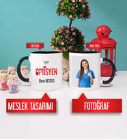 Optisyen Kupa Bardak Siyah Fotoğraflı