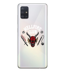 Samsung Galaxy A51 Uyumlu Hellfire Club Tasarımlı Şeffaf Telefon Kılıfı