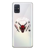 Samsung Galaxy A51 Uyumlu Hellfire Club Tasarımlı Şeffaf Telefon Kılıfı