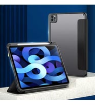 Apple iPad Pro 10.5 (7.Nesil) Uyumlu Kılıf Zore Nort Arkası Şeffaf Standlı Kılıf (Açık Mavi)