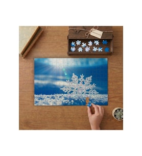 Kristal Kar Tanesi - Kristalleşmiş Su Tasarımı 240 parça Ahşap Puzzle Ahşap Kutuda MP03179