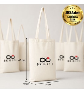 Logonuza Özel 20 Adet Ham Bez Çanta Alt Körüklü 35x40x10 cm – Promosyon Logo Baskılı Ham Bez Çanta