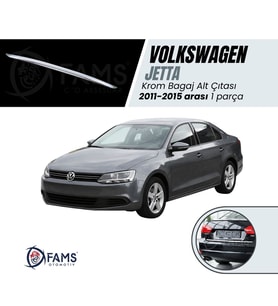 Vw Jetta Krom Bagaj Alt Çıtası 2011-2015 Arası Paslanmaz Çelik