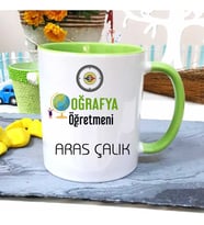 Coğrafya Öğretmenine Özel Öğretmenler Günü Hediyesi Kişiye Özel Kupa Bardak