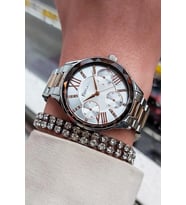 Ferrucci Rosegold Taşlı Model Kadın Kol Saat Kombin+Bileklik Hediye