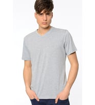 T8537 DEWBERRY T-SHIRT-GRİ