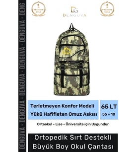 Büyük Boy Ortopedik & Terletmeyen Konfor Modeli Çok Gözlü Bölmeli Lise Ortaokul Okul Sırt Çantası