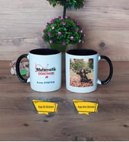 Matematik Öğretmeni Kupa Bardak Siyah Fotoğraflı Öğretmenler Günü Hediyesi
