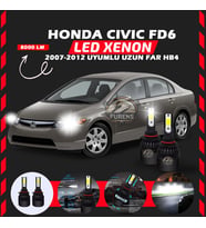 Honda Civic FD6 2007-2012 Uzun Far Uyumlu Şimşek Etkili Led Xenon Light Series HB4