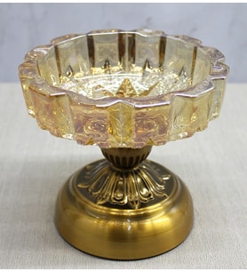 Northcity Metal Ayaklı Cam Küllük Alk4874 – Şık ve Dengeli Tasarım (16x14 cm)