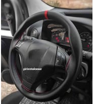 Fiat Punto Uyumlu Dikmeli Direksiyon Kılıfı Soft Kırmızı Yüzüklü