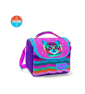 Coral High Kids Mor Pembe Kedi Desenli Thermo Beslenme Çantası 11859
