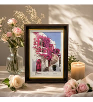 Altın Detaylı Ahşap Görünümlü Fotoğraf Çerçevesi 15x21