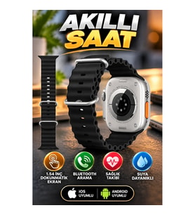 HAİNO TEKO 2 1.54 İnç Dokunmatik Ekranlı Akıllı Saat – iOS ve Android Uyumlu