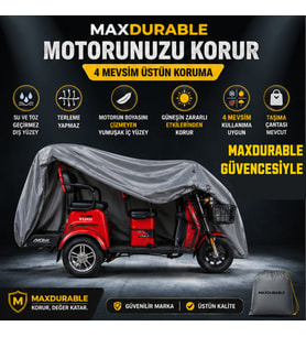 VOLTA VM6 4 TEKERLEKLİ 1 KİŞİLİK Motosiklet Brandası Su Geçirmez 4 Mevsim Boya Dostu Motor Brandası + TAŞIMA ÇANTALI  3K