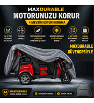 VOLTA VM6 4 TEKERLEKLİ 1 KİŞİLİK Motosiklet Brandası Su Geçirmez 4 Mevsim Boya Dostu Motor Brandası + TAŞIMA ÇANTALI  3K