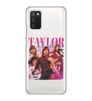 Samsung Galaxy A02S Uyumlu Taylor Swift Desenli Şeffaf Telefon Kılıfı
