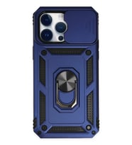 Newface Apple iPhone 14 Pro Kılıf Pars Lens Yüzüklü Silikon - Lacivert
