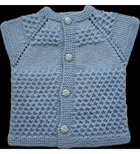 Organic Unisex El Örgüsü Kolsuz Bebek Hırkası