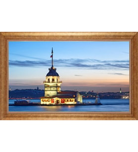 ALTIN ÇERÇEVELİ PASPARTULU TABLO CR45