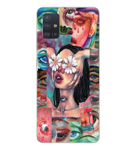 Samsung Galaxy A51 Uyumlu Aesthetic Vintage Tasarımlı Şeffaf Telefon Kılıfı