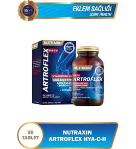Nutraxin Artroflex HYA-C-II 90 Tablet–Tip II Kolajen, Glukozamin, MSM, Hyaluronik Asit Eklem Destek Takviyesi