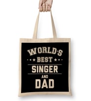 Fathers Day World's Best Trainspotter And Dad Bez Çanta Uzun Saplı