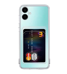 Samsung Galaxy A06 Kılıf Kart Şeffaf Silikon - Şeffaf