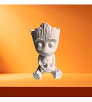 Dekoratif Groot Obje, Taş Tozu Ham Beyaz El Yapımı, Ev Dekoru, Masa Dekoru, Biblo