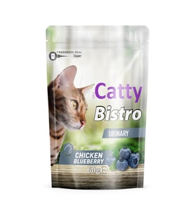 Catty Bistro Üriner Tavuklu & Yaban Mersinli (Urinary) Kedi Ödül Maması 60 Gr