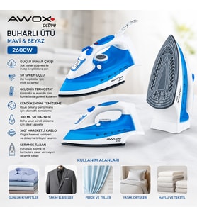 AWOX ACTİVE BUHARLI ÜTÜ 2600 WATT