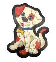 Farbu Oyuncak Ahşap Köpek Puzzle 16 Parça Arka Yüzü Hikayeli Yapboz