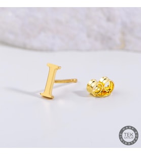 14 Ayar Altın I Harf Küpe 0,33 gr