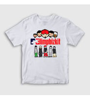Presmono Unisex Çocuk Beyaz Logo Limp Bizkit T-Shirt 554591tt