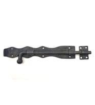 Antika Tarz Dekoratif Pirinç Dövme Kapı Sürgüsü - 25Cm, Oksit