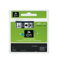 Dymo 40910 Şeffaf Üzerine Siyah Muadil Etiket