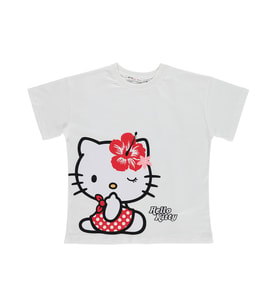 Hello Kitty 10-13 Yaş Tişört - Kırık Beyaz