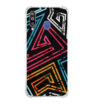 Samsung Galaxy M30  Köşe Korumalı Antişok Kapak Eskitme Tasarımlı Şeffaf Silikon Kılıf