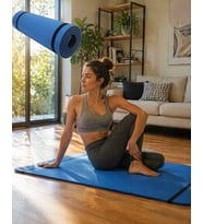 10 mm Yoga Matı Kaymaz Yüzey Çift Taraflı Kullanım Dayanıklı Eva Fitness Minderi