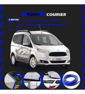 Ford Courier Oto Araç Kapı Koruma Fitili 5metre Parlak Mavi Renk