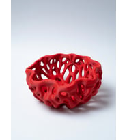 MYCRAFT3D Organik Delikli Dekoratif Kase Modern Şık Hafif Dayanıklı Ev Dekoru 20x9 cm