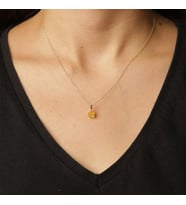 Sarı Lotus Çiçeği Kolye (Altın)