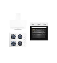 Afm Tech White Zirkon 3'Lü Cam Ankastre Set ( Fm7301W-Fm2201W-Fm3301W ) (Siyah)